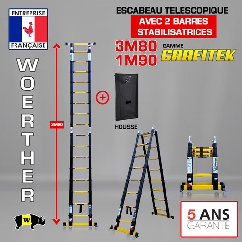 Echelle escabeau télescopique - echelle-escabeau,