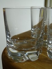 DAUM FRANCE CRISTAL 6 ANCIENS VERRES APERITIF WODKA WHISKY MODELE BLANZEY 6,5 cm