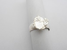 Blason bague argent - :, en