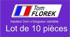 10 Stickers Autocollants signature personnalisé et drapeau / vélo cadre course 