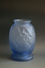 ANCIEN VASE ART DECO PIERRE D'AVESN LES MOUETTES EN VERRE - CIRCA 1925