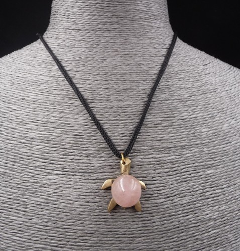 Collier tortue laiton - tortue, en