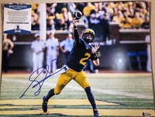 Michigan Wolverines SHEA PATTERSON Signed 11x14 Photo Beckett BAS G13380