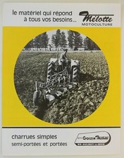 prospectus brochure Mélotte charrue jardinage motoculture tracteur tractor