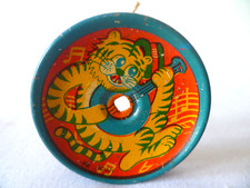 JOUET ANCIEN YO-YO TIGRE GUITARE EN TOLE LITHOGRAPHIÉE JAPON 1950/60 (2)