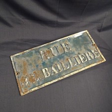 PLAQUE DE RUE ANCIENNE / Fonte