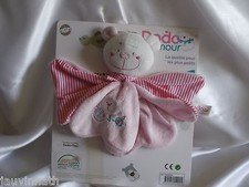 Doudou chat rose, 4 pétales