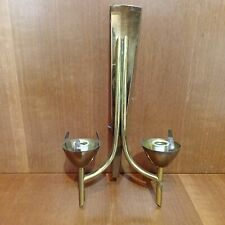 Applique Double En Laiton Art Déco, À Vis, Rare, Vintage