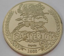 DEPUIS 1966 MEDAILLE dorée FRAISPERTUIS CITY chercheur d'or JEANMENIL orpailleur