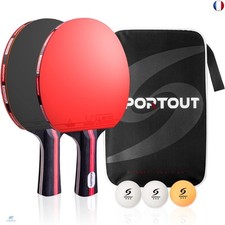 Easy-Room Raquette de Ping-Pong , 2 Raquette de Tennis de Table + 3 Balles +1