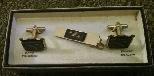 Vintage cufflinks and tie