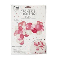 Lot de 30 Ballons Déco "Arche" 23cm Rose