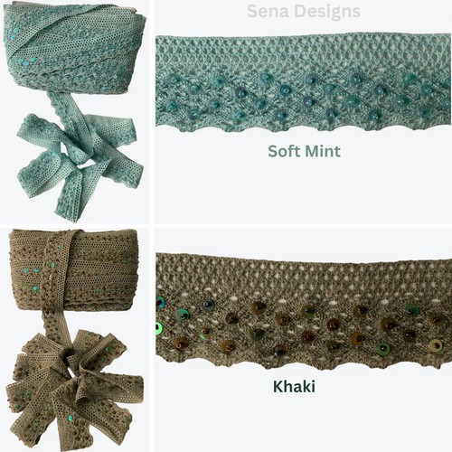Sequin coton crochet dentelle - coton,