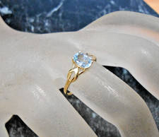 Bague or jaune 18 K sertie