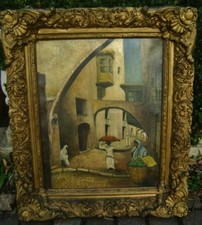 ANCIENNE HUILE TOILE CADRE