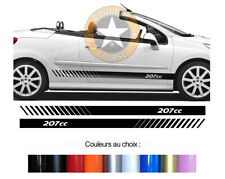 2 X BANDES BAS DE CAISSE PORTES POUR PEUGEOT 207 CC AUTOCOLLANT STICKER BD500-32