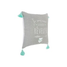 Coussin Déco "4 Pompons"