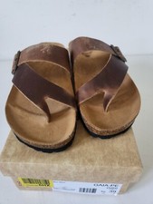 TONI PONS Claquettes sandales cuir tanné marron Taille 39