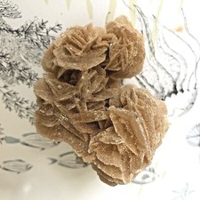 ROSE DU DÉSERT MINÉRAL PIERRE ROCHE ÉVAPORITIQUE GYPSE GRAINS DE SABLE 8 cm