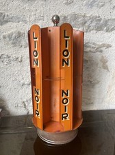 LION NOIR Ancien Présentoir tourniquet orange - Publicité ancienne
