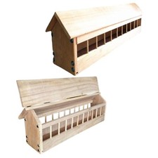 Pigeon Faisier auge, distributeur d'oiseaux en bois, plat d'alimentation, plat