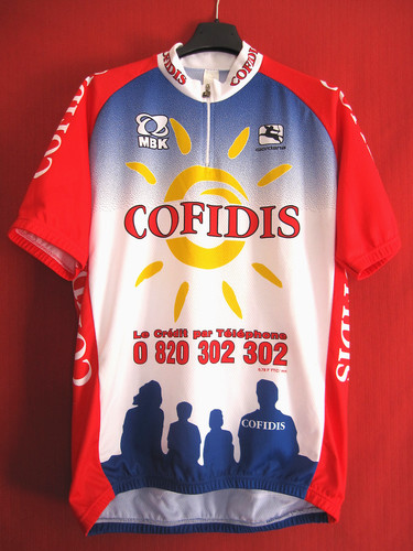Maillot cycliste cofidis - cycliste, 2001