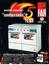 Publicité Advertising 088  1966   cuisinière Far tous gaz 5 feux