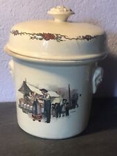 ANCIEN GROS POT À FOIE GRAS SARREGUEMINES DÉCOR OBERNAI 