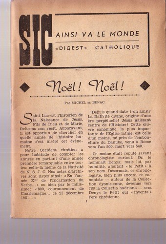Sic ainsi le monde - le,