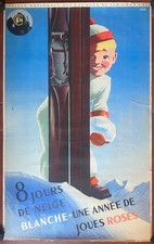 Affiche SNCF 8 Jours de neige