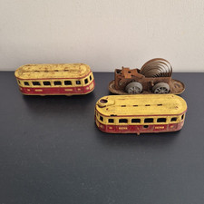 Joustra 808 Autorail Tole + Wagon Remorque Jouet Ancien Vintage 1953 A Réviser