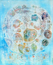 Shoichi Hasegawa (1929) - La Ronde du Bonheur - Rare estampe japonaise