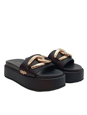 BUFFALO Sandales à plateforme Dames Sandales T EU 37 noir style décontracté