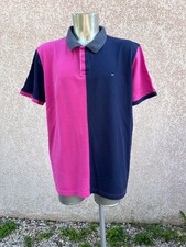 joli polo bleu marine  fuchsia