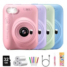 Appareil Photo Instantané Enfant 32MP HD 1080P 🎁 Écran 3” + Papier & Stylos