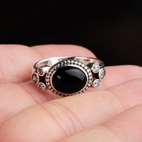 Naturel onyx noir zircone - noir, &