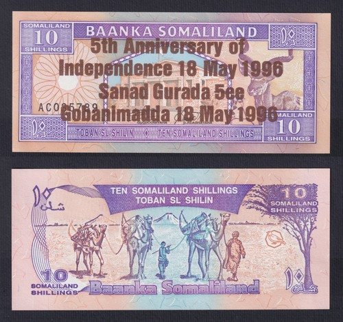Somaliland shillings 10 - 10, =