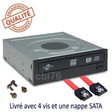 Graveur DVD interne SATA 5,25" DVD-RW+/- LS lightscribe DL Lecteur CD+nappe +vis