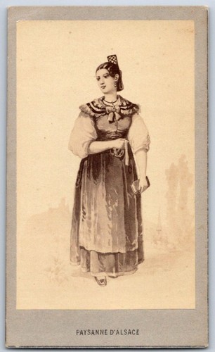 Cdv 1865 paysanne alsace - cdv,