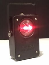 lanterne/torche à piles F.S vintage de cheminot blanc et rouge