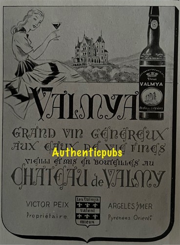 Publicite valmya grand - valmya, vin