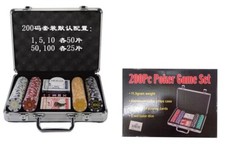 X Set Poker 200 Jetons Chips 2