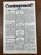 Résistance et Général de Gaulle 1942 Tract Royal Air Force BBC Londres WW2 Laval
