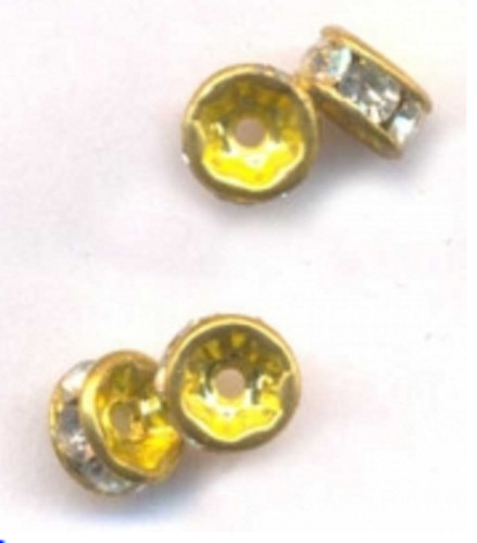 Perles rondelles strass - 20,