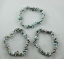 Larimar Bracelet Chips Env. 19 CM Chipsarmband Pierre Atlantis Bracelet