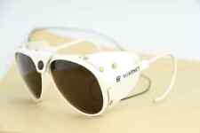 500$ Vuarnet 430 Glacier Sunglasses White Cable Hook PX5000 Mineral Brown Lens