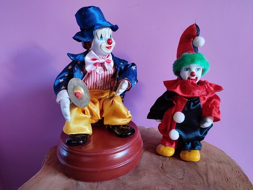 Lot clown porcelaine - x2,