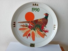 Assiette Céramique Scherzer Bavaria Guido Rose Faisan Épis 1990 Limited Et