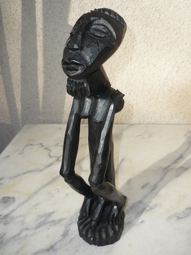 Sculpture art tribal bois - sculpture,