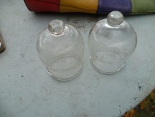 2 anciennes ventouse en verre